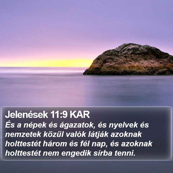 Jelenések 11:9 KAR Bible Study