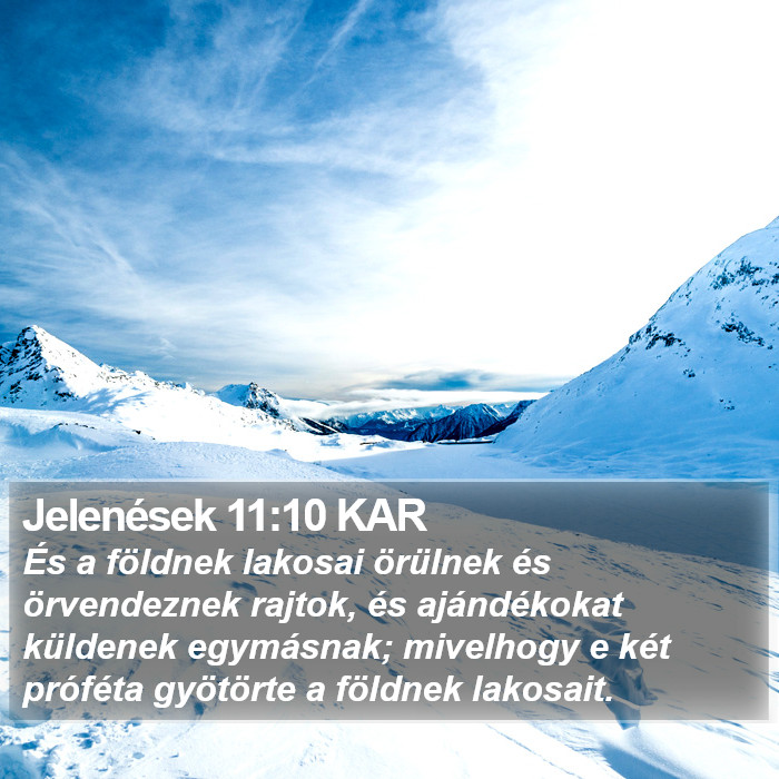 Jelenések 11:10 KAR Bible Study