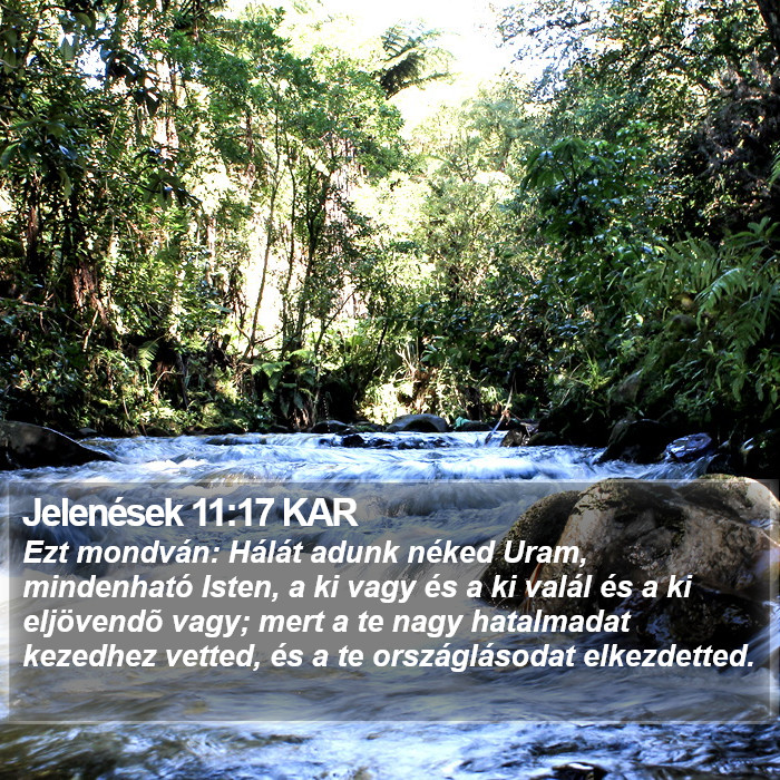 Jelenések 11:17 KAR Bible Study