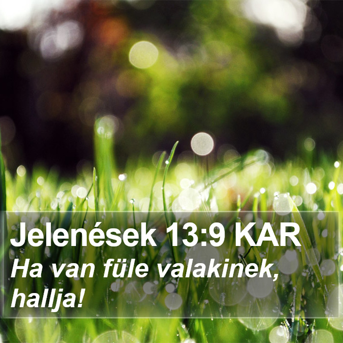 Jelenések 13:9 KAR Bible Study