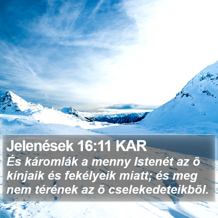 Jelenések 16:11 KAR Bible Study