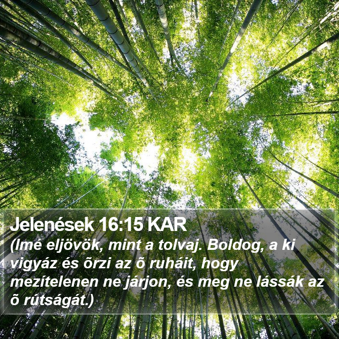 Jelenések 16:15 KAR Bible Study