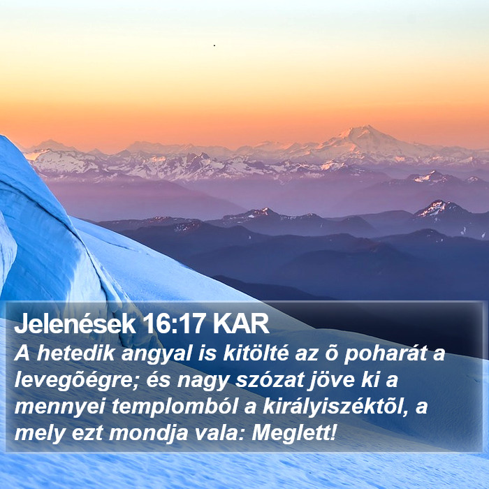 Jelenések 16:17 KAR Bible Study