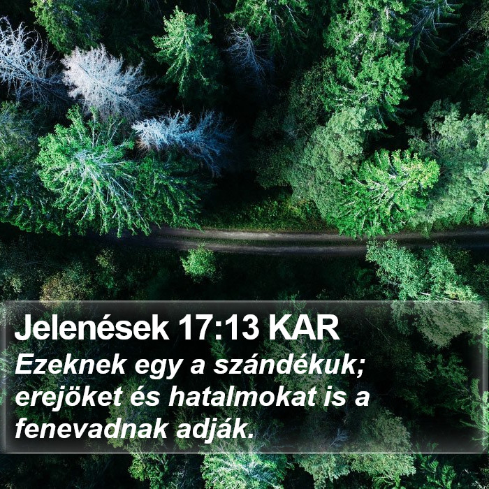 Jelenések 17:13 KAR Bible Study