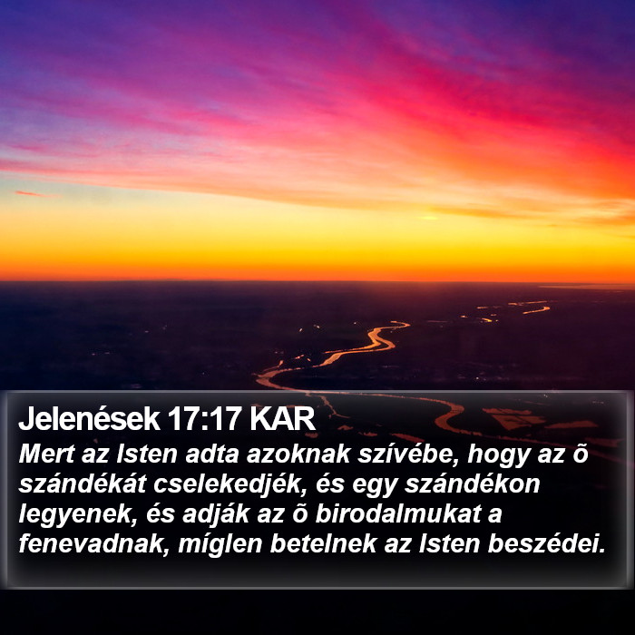 Jelenések 17:17 KAR Bible Study