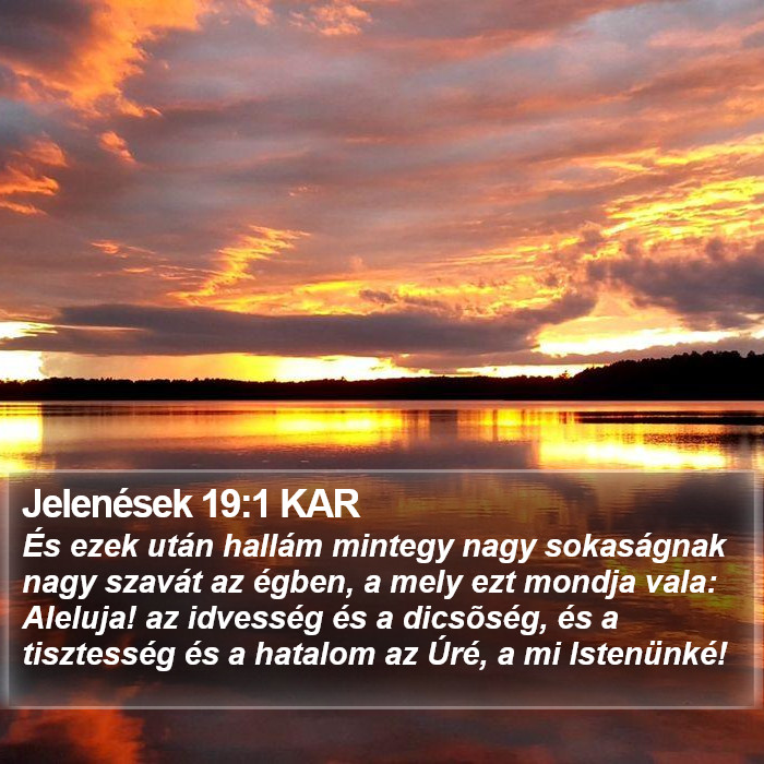 Jelenések 19:1 KAR Bible Study