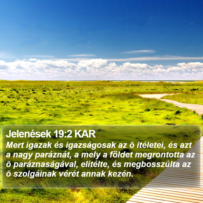 Jelenések 19:2 KAR Bible Study