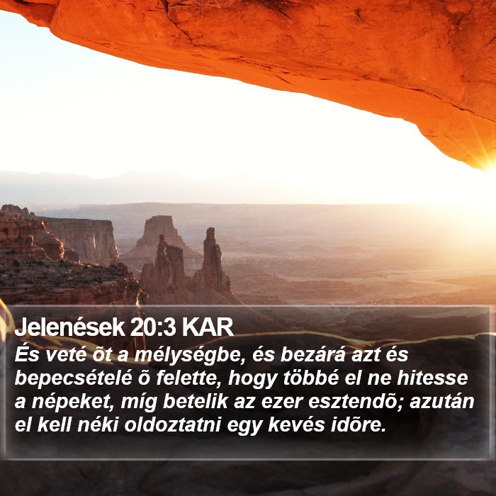 Jelenések 20:3 KAR Bible Study