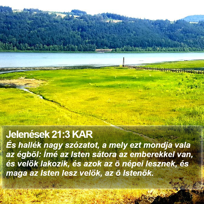 Jelenések 21:3 KAR Bible Study