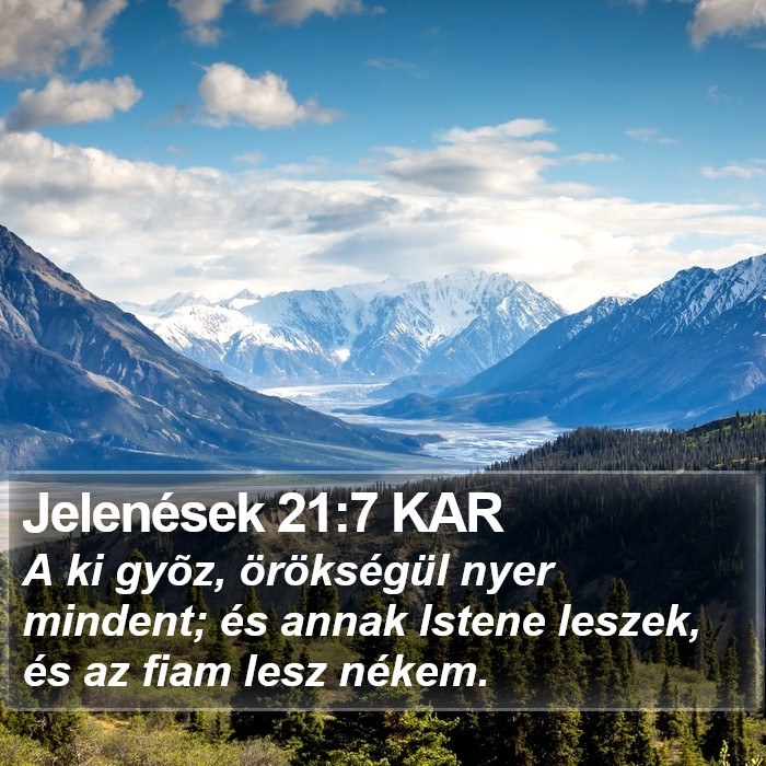 Jelenések 21:7 KAR Bible Study