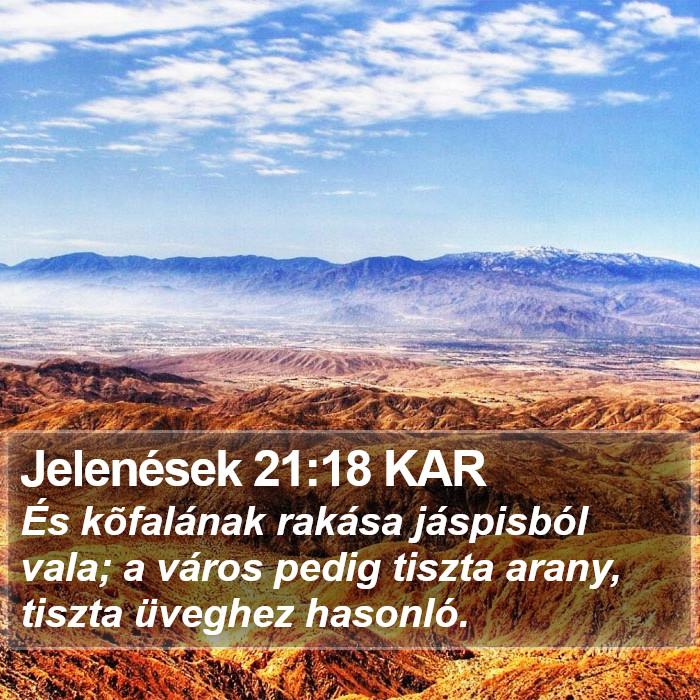 Jelenések 21:18 KAR Bible Study