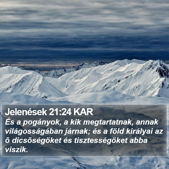 Jelenések 21:24 KAR Bible Study